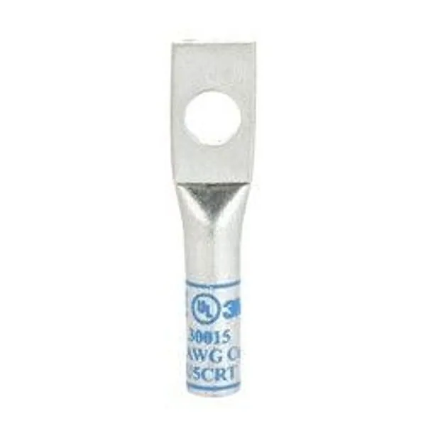 3M™ Scotchlok™ Zapata de Ojillo de Cobre, Un Agujero, 30015, hasta 35 kV, 6 AWG, Tamaño de Birlo 1/4 (6), Azul