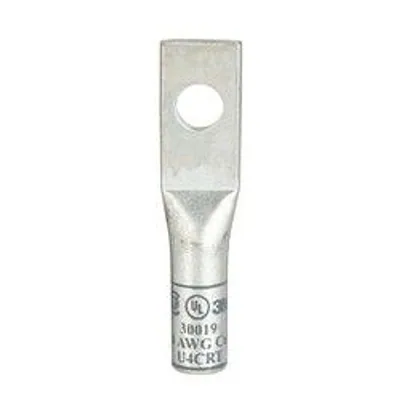 3M™ Scotchlok™ Zapata de Ojillo de Cobre, Un Agujero, 30019, hasta 35 kV, 4 AWG, Tamaño de Birlo 1/4 (6), Gris