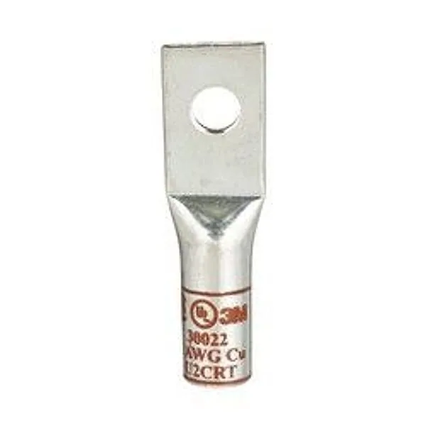 3M™ Scotchlok™ Zapata de Ojillo de Cobre, Un Agujero, 30022, hasta 35 kV, 2 AWG, Tamaño de Birlo 1/4 (6), Café
