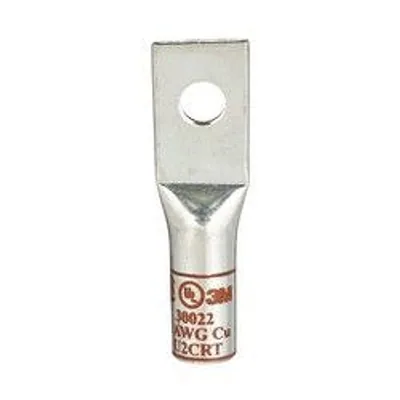 3M™ Scotchlok™ Zapata de Ojillo de Cobre, Un Agujero, 30022, hasta 35 kV, 2 AWG, Tamaño de Birlo 1/4 (6), Café