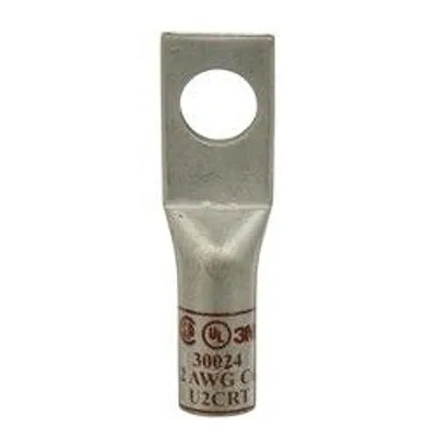 3M™ Scotchlok™ Zapata de Ojillo de Cobre, Un Agujero, 30024, hasta 35 kV, 2 AWG, Tamaño de Birlo 3/8 (10), Café