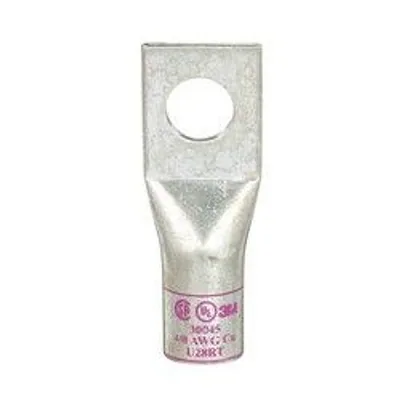 3M™ Scotchlok™ Zapata de Ojillo de Cobre, Un Agujero, 30045, hasta 35 kV, 4/0 AWG, Tamaño de Birlo 1/2 (12), Morado