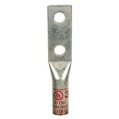 3M™ Scotchlok™ Zapata de Barril Largo de Cobre, Dos Agujeros, 31156, hasta 35 kV, 350 kcmil, Rojo