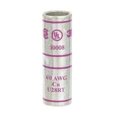 3M™ Scotchlok™ Conector Estándar de Barril de Cobre 10008, hasta 35 kV, 4/0 AWG, Morado