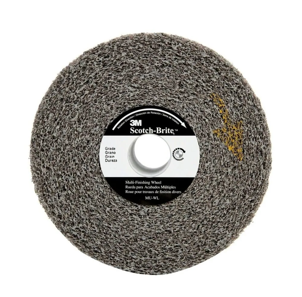 Rueda Scotch-Brite™ Multi-Acabado Convoluta, MU-WL, 2S Medio, 6 in x 1 in x 1 in