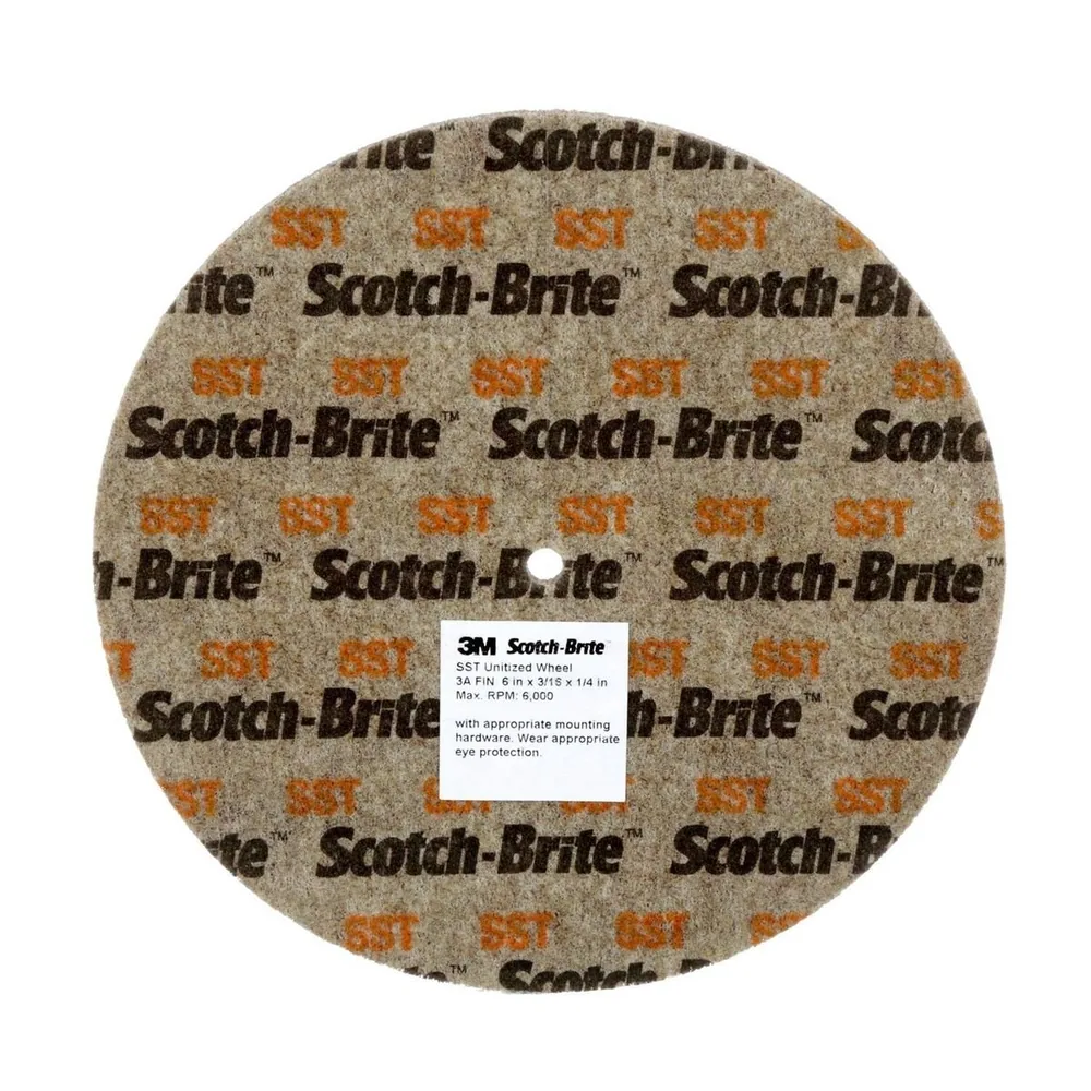 Scotch-Brite™ SST Unitized Wheel, 6 in x 1/4 in x 1/2 in 5A FIN