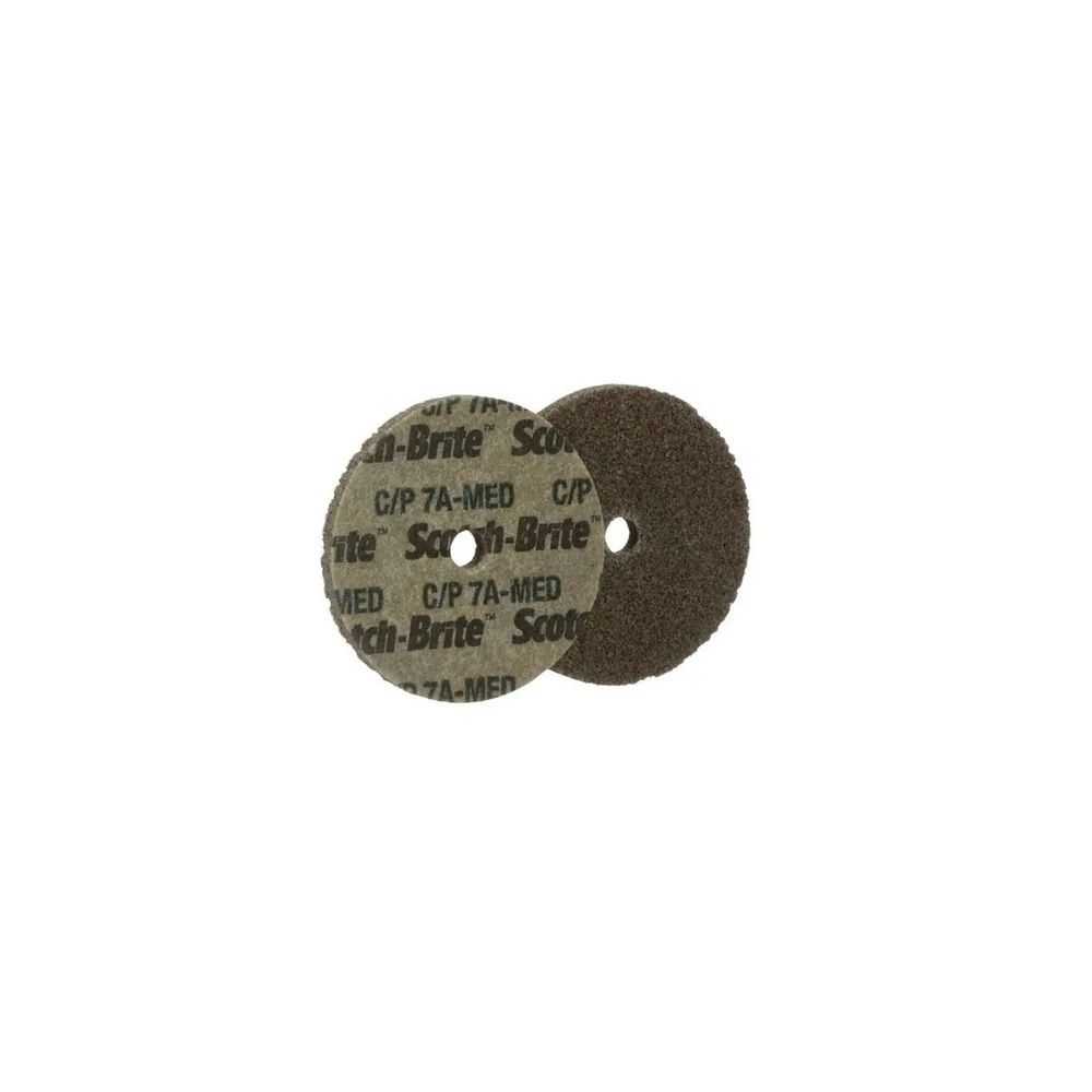 Rueda Unitizada Scotch-Brite™ Cut and Polish, CP-UW, 7A Medium, 1 in x 1/8 in x 1/16 in