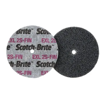 Scotch-Brite™ EXL Unitized Wheel, XL-UW, 2S Fine, 3 in x 1/4 in x 1/4 in