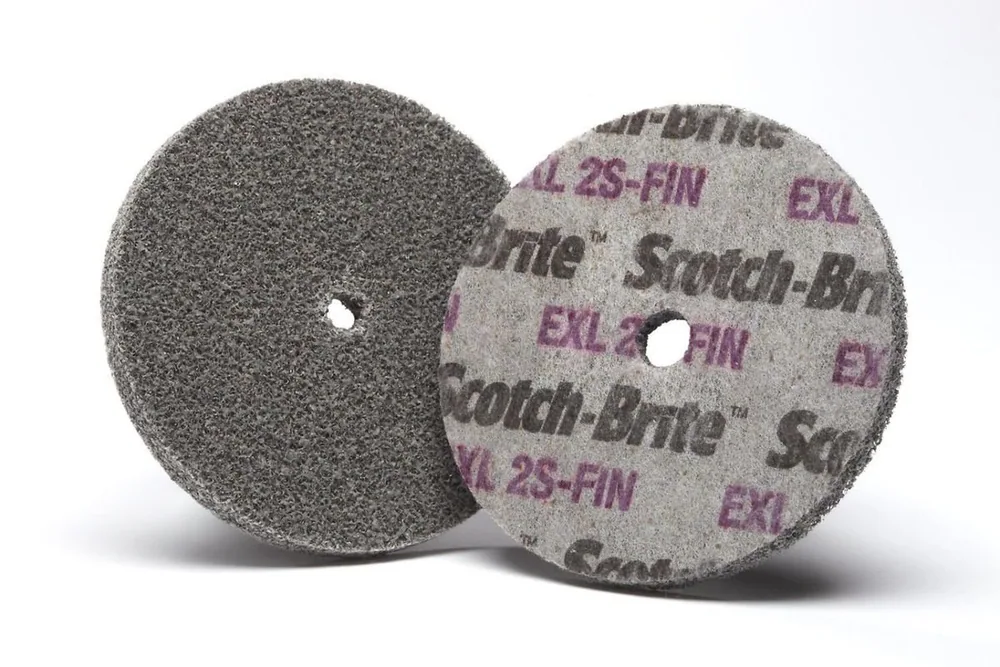 Scotch-Brite™ EXL Unitized Wheel, XL-UW, 2S Fine, 2 in x 1/4 in x 1/4 in