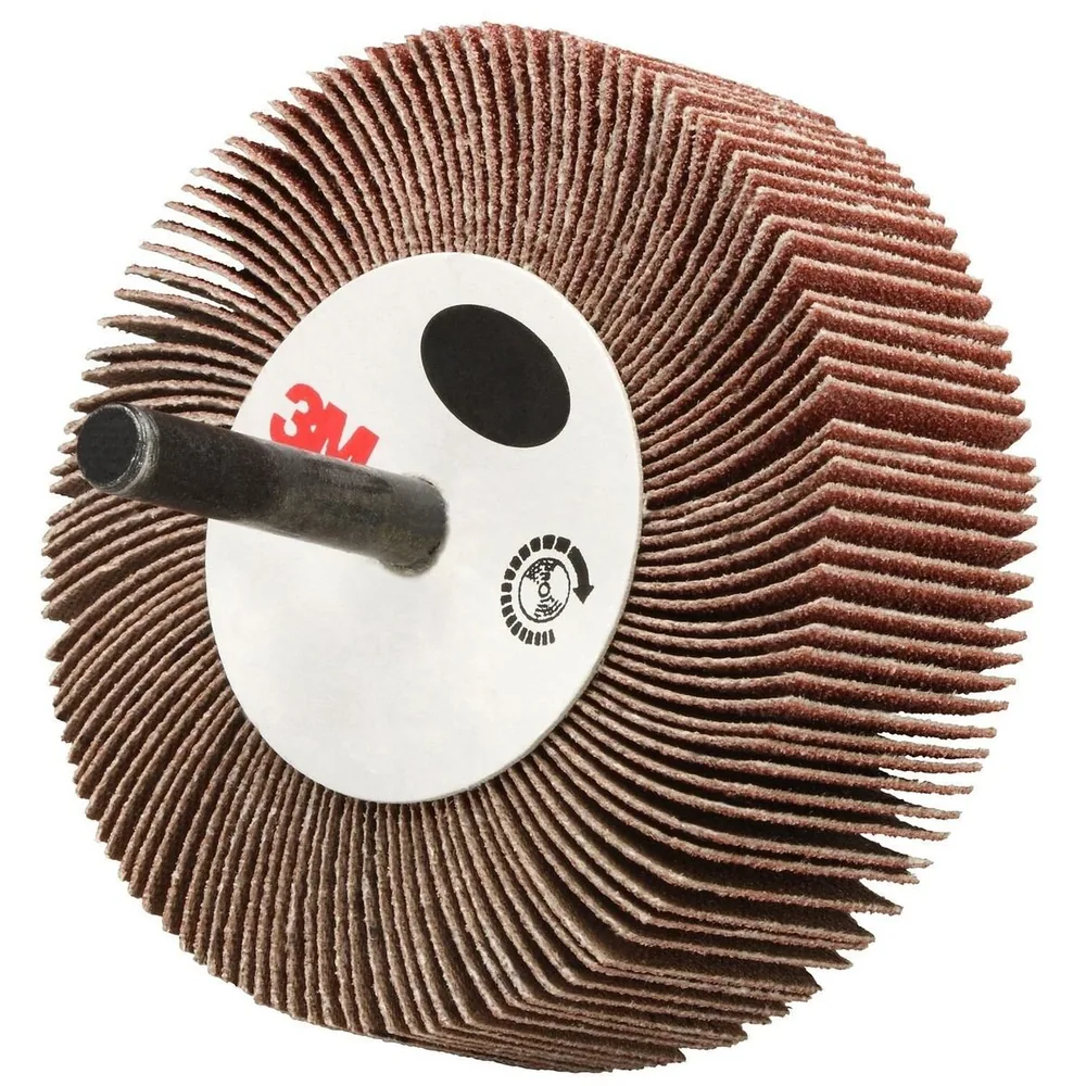 Rueda de Láminas 3M™ Flap Wheel 244D, 60 X-weight, Tipo 83, 3 in x 1 in x 1/4 in