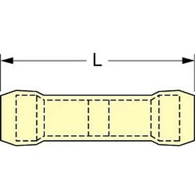 3M™ Scotchlok™ Empalme a tope, aislado con nylon con agarre de aislamiento MNG10BCK, 12-10 AWG