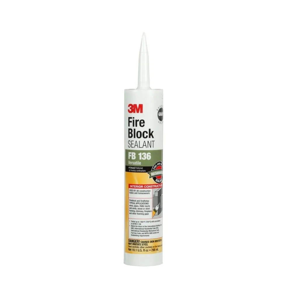 Sellador de Bloqueo de Fuego 3M™ Fire Block Sealant FB136, Gris, 10.1 fl oz Cartucho