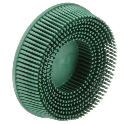 Scotch-Brite™ Roloc™ Bristle Disc, RD-ZB, 50, TR, Green, 3 in x 5/8 in, Tapered