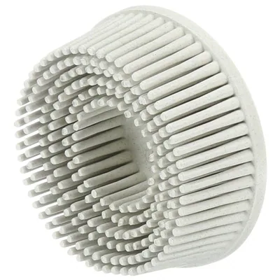 Scotch-Brite™ Roloc™ Bristle Disc, RD-ZB, 120, TR, White, 3 in x 5/8 in, Tapered