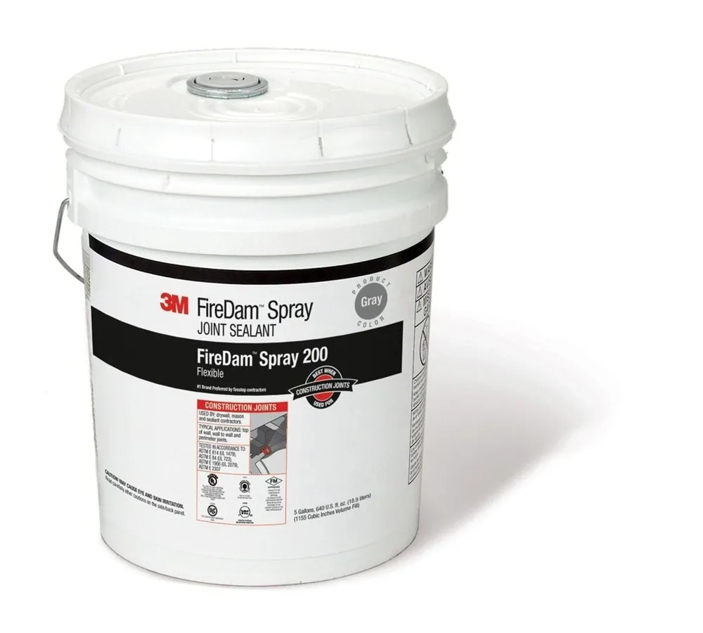 Aerosol Cortafuego 3M™ Fire Dam™ Spray 200, Gris, 5 Galón (Cubeta), Tambor