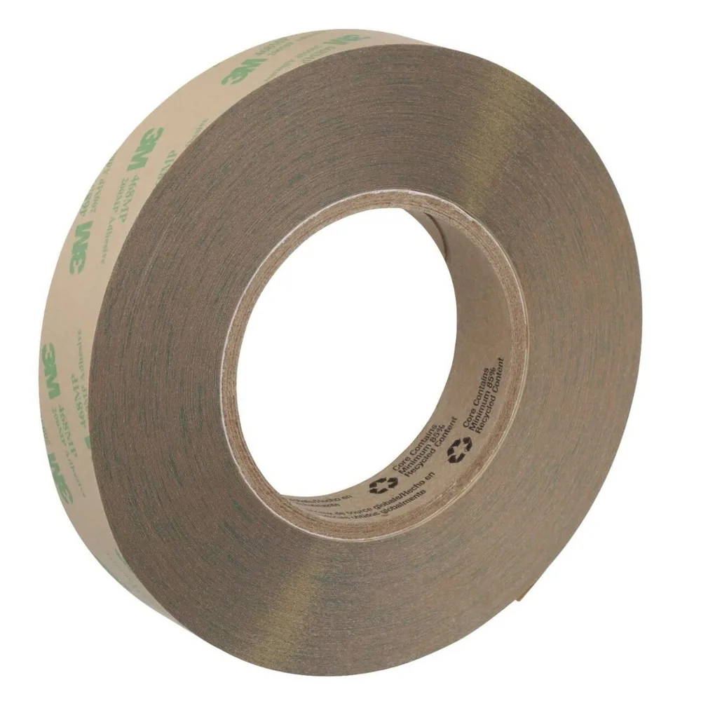 3M™ Cinta de transferencia adhesiva 468MP, Transparente, 1 in x 60 yd, 5 mil