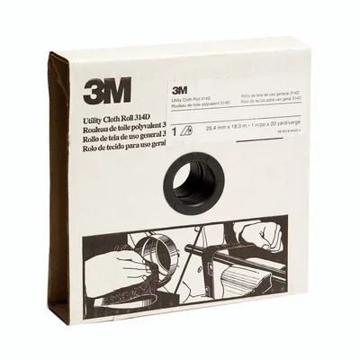 3M™ Utility Cloth Roll 314D, P120 J-weight, 1 in x 20 yd