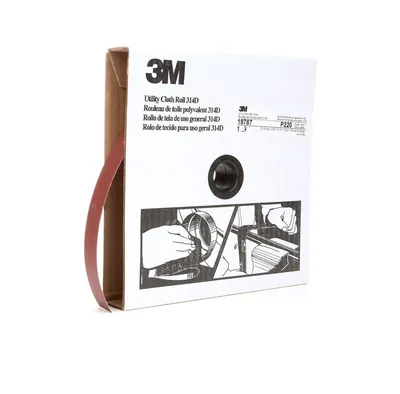 3M™ Utility Cloth Roll 314D, P220 J-weight, 1 in x 50 yd