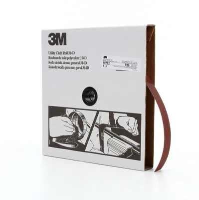 3M™ Utility Cloth Roll 314D, P80 J-weight, 1 in x 50 yd