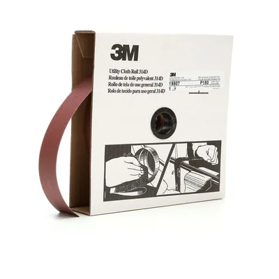 3M™ Utility Cloth Roll 314D, P180 J-weight, 1-1/2 in x 50 yd