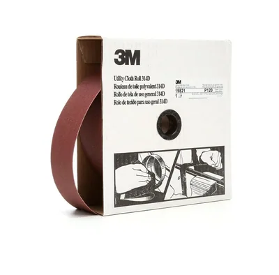 3M™ Utility Cloth Roll 314D, P120 J-weight, 2 in x 50 yd