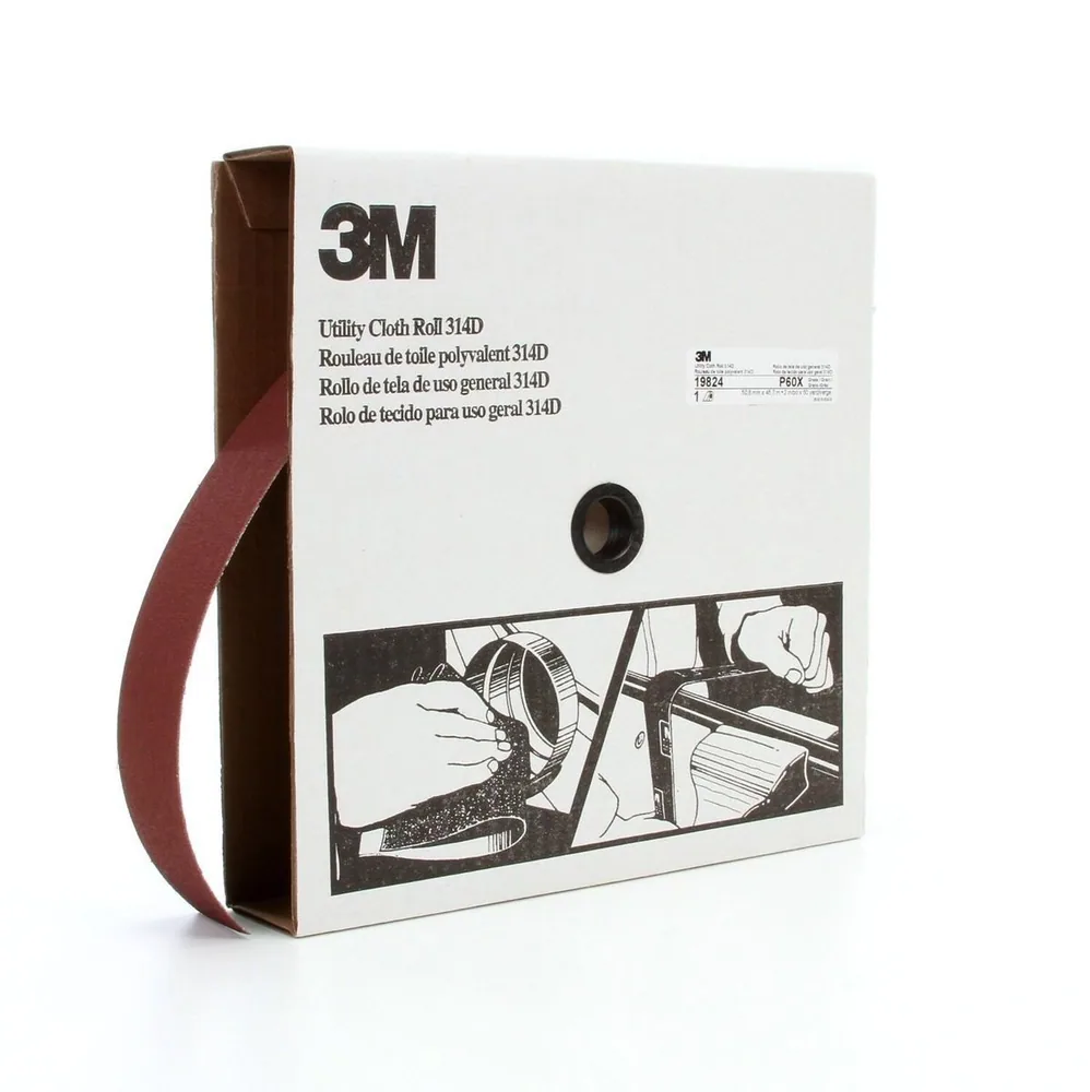 Rollo de Tela Utilitaria 3M™ 314D, P60 X-weight, 2 in x 50 yd
