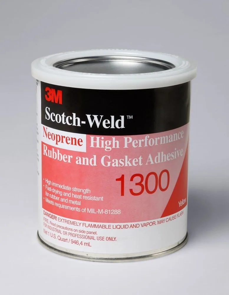 3M™ Adhesivo de Hule y Empaque Neopreno de Alto Desempeño 1300, Amarillo, 1 Cuarto de Galón