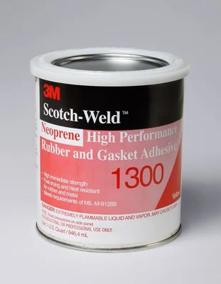 3M™ Adhesivo de Hule y Empaque Neopreno de Alto Desempeño 1300, Amarillo, 1 Cuarto de Galón