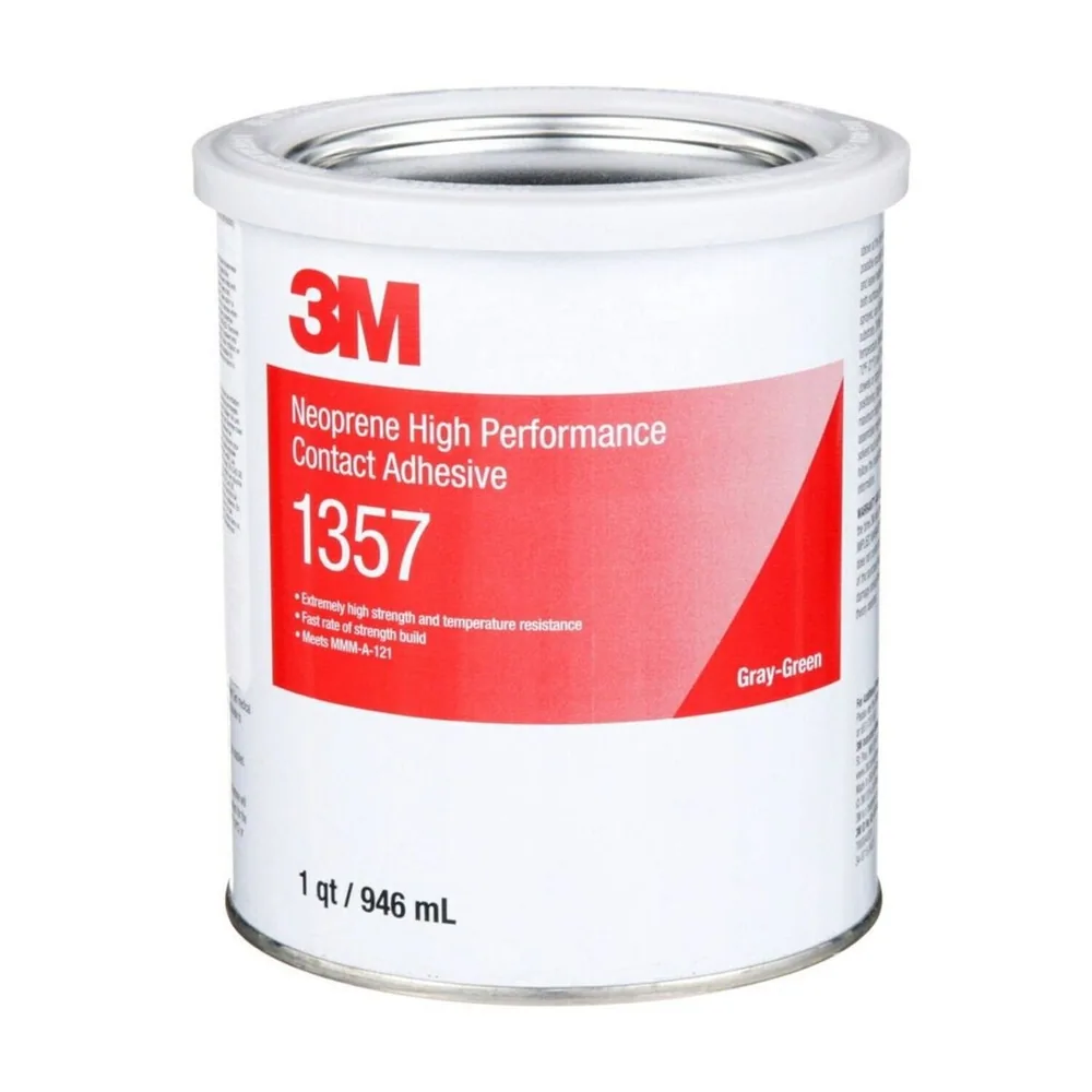 3M™ Adhesivo de Contacto Neopreno de Alto Desempeño 1357, Gris-Verde, 1 Cuarto de Galón