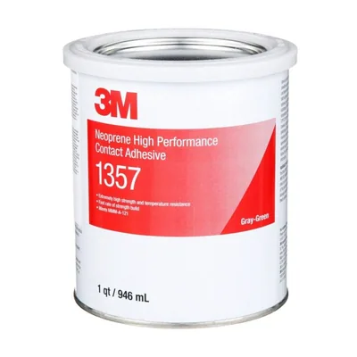 3M™ Adhesivo de Contacto Neopreno de Alto Desempeño 1357, Gris-Verde, 1 Cuarto de Galón