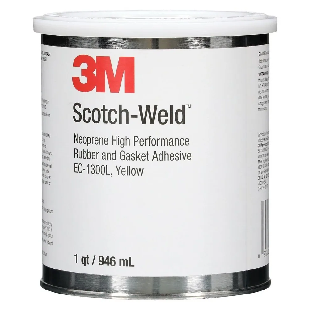 3M™ Adhesivo de Hule y Empaque Neopreno de Alto Desempeño 1300L, Amarillo, 1 Cuarto de Galón