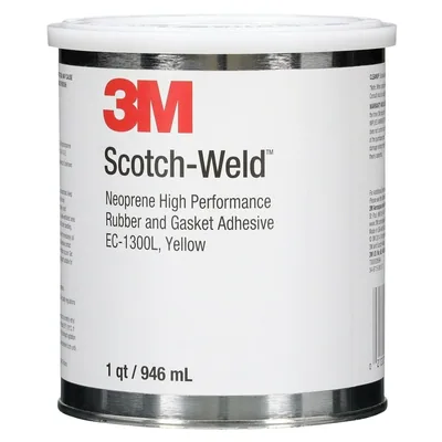 3M™ Adhesivo de Hule y Empaque Neopreno de Alto Desempeño 1300L, Amarillo, 1 Cuarto de Galón