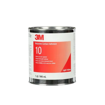 3M™ Adhesivo de Contacto Neopreno 10, Amarillo Claro, 1 Cuarto de Galón