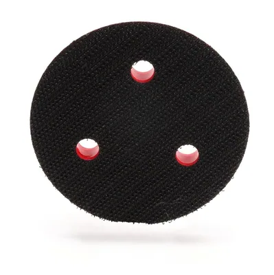 3M Xtract™ Low Profile Back-up Pad, 20350, 3 in x 1/2 in x 1/4 in-20 External, 3 Holes, Red Foam
