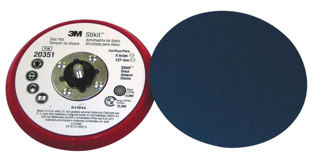 3M™ Stikit™ Low Profile Disc Pad 20351, 5 in x 3/8 in x 5/16-24 External