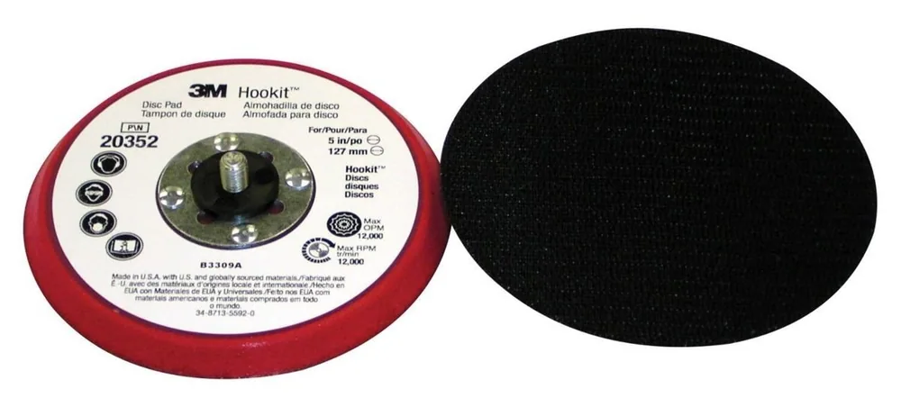 Almohadilla de Disco de Perfil Bajo Hookit™ 3M™ 20352, 5 in x 3/8 in x 5/16-24 Externo