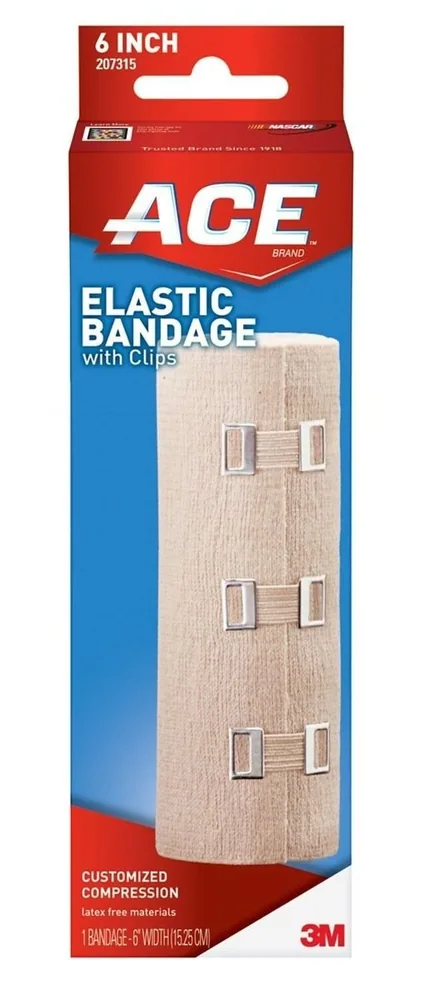 ACE™ Brand Elastic Bandage with Clips 207315, 6 in