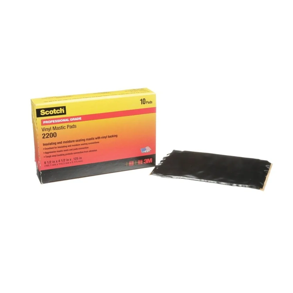 Scotch® Almohadilla de Mástique de Vinil 2200, 6-1/2 in x 4-1/2 in, Negro