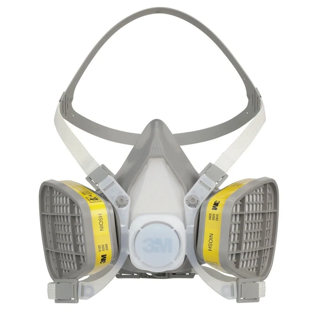 3M™ Ensamble Respirador Desechable de Media Careta 5203, Vapor Orgánico/Gas Ácido, Mediano