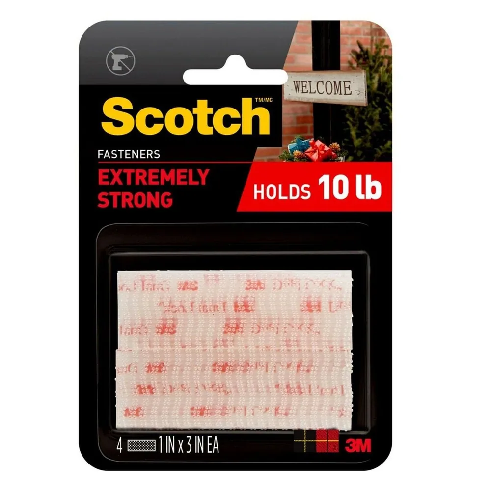 Fijadores Scotch™ Extreme RFD7090, Transparente, 1 in x 3 in (25.4 mm x 76.2 mm)