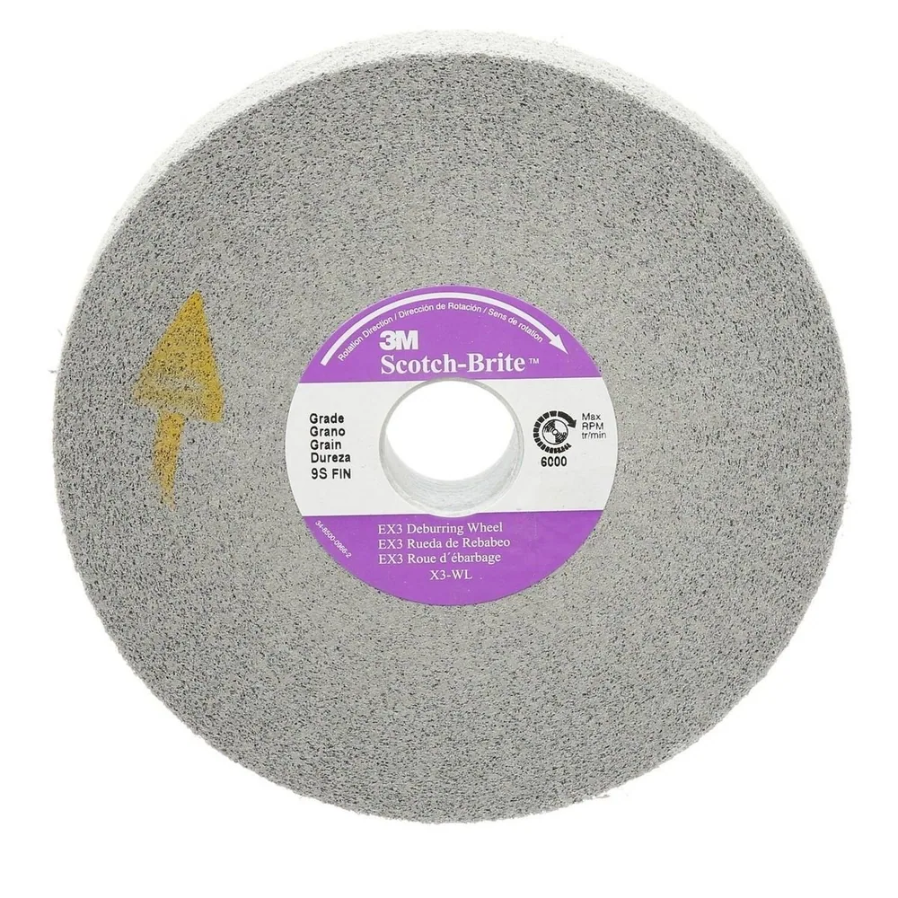 Rueda Desbarbadora Scotch-Brite™ EX3, 6 in x 1/2 in x 1 in 9S FIN