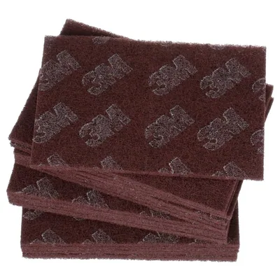 Scotch-Brite™ Production Hand Pad 8447, HP-HP, A/O Very Fine, Maroon, 6 in x 9 in