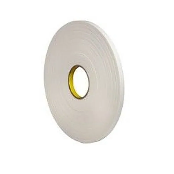 1/32 inch thick Double Coated PE Foam Tape 1/2 x 72 yd White