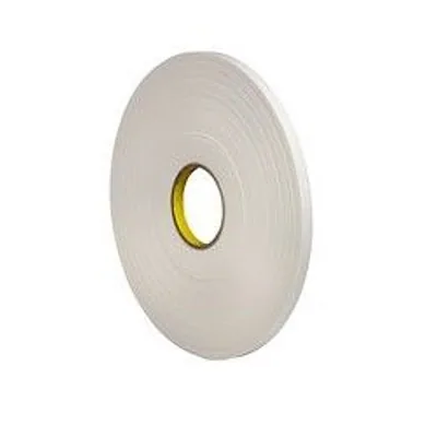 Cinta de Espuma PE Doble Cara 1/32 Pulgada de Espesor 1/2 x 72 yd Blanco