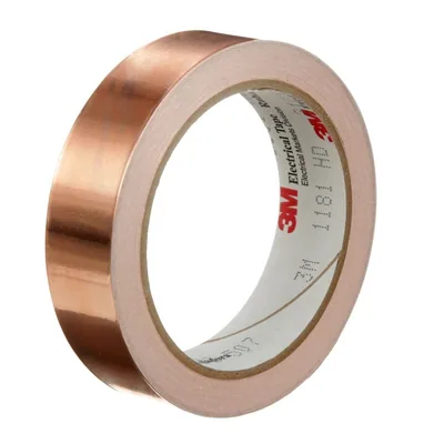 Cinta de Blindaje EMI de Lámina de Cobre 3M™ 1181, 1 in x 18 yd (25,40 mm x 16,5 m)