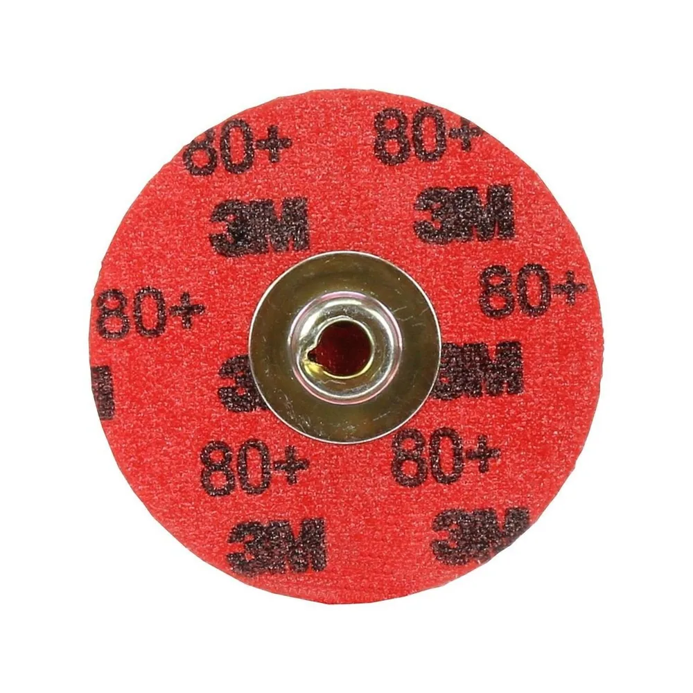 Disco Roloc™ de Borde Duradero 3M™ Cubitron™ II 984F, 80+, peso YF, TSM, Granate, 2 in, Die RS200PM
