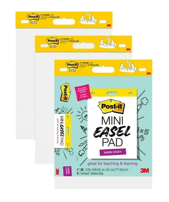 Post-it® Self-Stick Mini Easel Pad 577-3PK, 15 in x 18 in (38.1 cm x 45.7 cm), 100% PEFC, SGSCH-PEFC-COC-110078