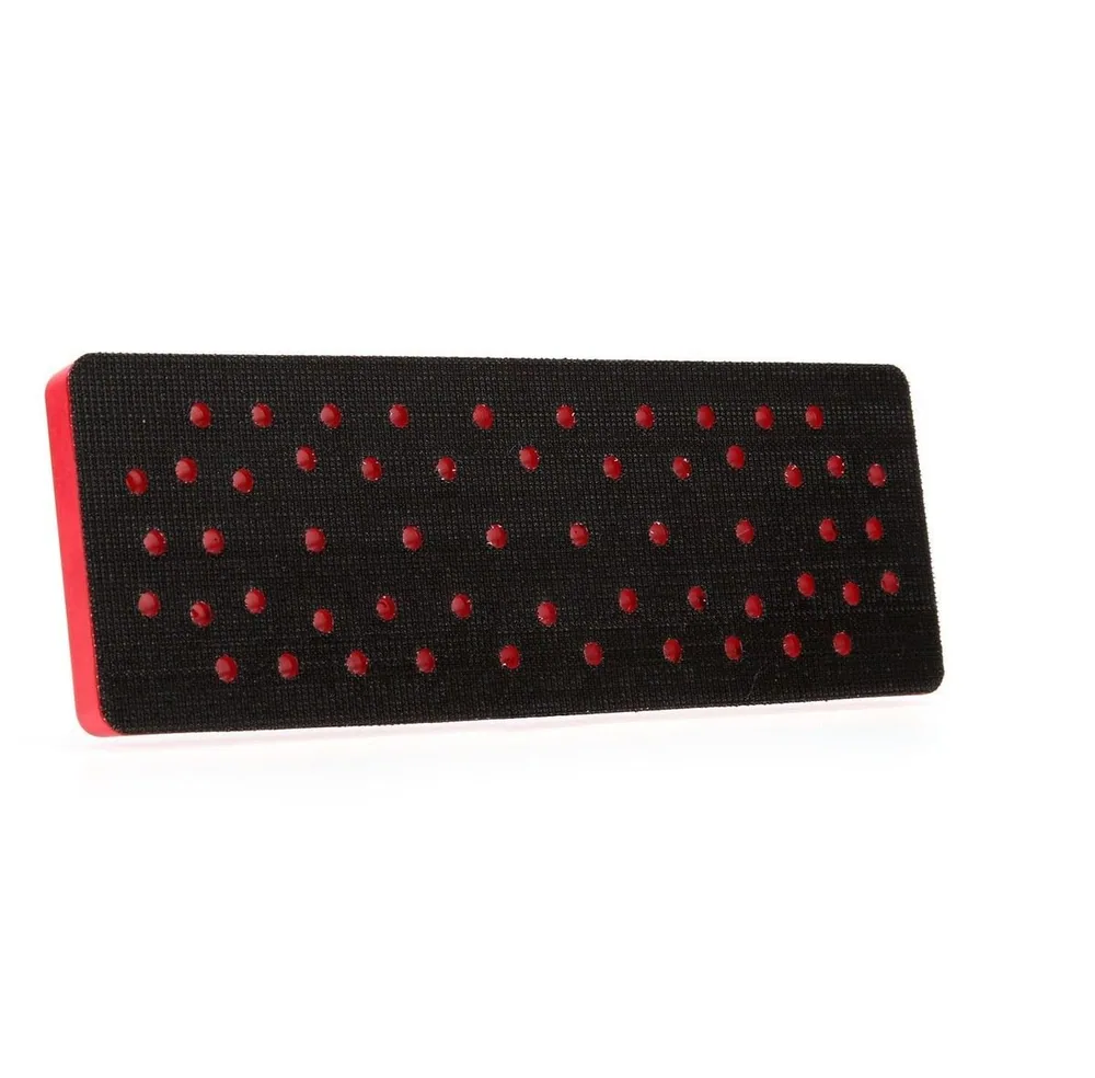 Almohadilla de Lija Limpia Hookit™ 3M™ 28531, 70 mm x 198 mm x 12,7 mm 33 Agujeros Espuma Roja