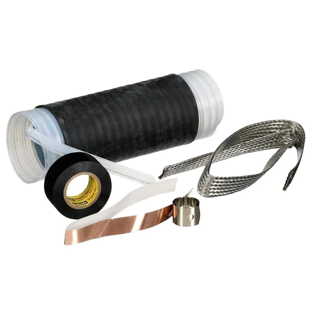 3M™ Kit de Terminación de Pantalla VFD-STK2, 600 V - 2 kV, Aislamiento de Cable OD 0.68-1.40 in (17.27-35.56 mm)