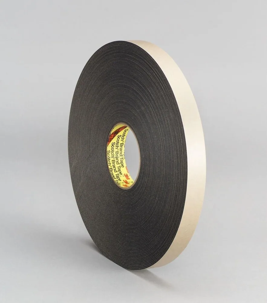 3M™ Cinta de Montaje de Espuma de Polietileno Doble Cara 4496B, Negra, 1 in x 36 yd, 62 mil